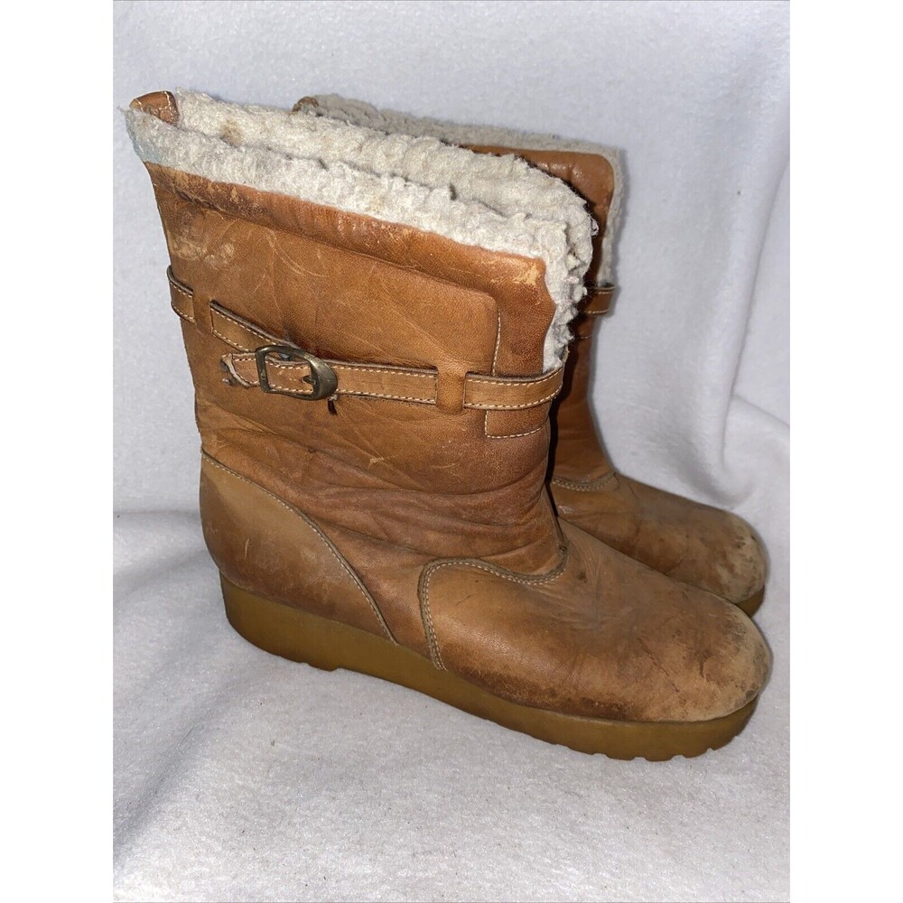Dexter Dex Vintage Leather 70 Snow Boots Winter Lined Heel Lagen Gorp 8.5 M USA